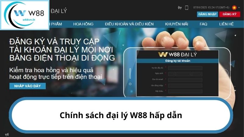 Nhà cái W88 đưa ra chính sách đại lý hấp dẫn