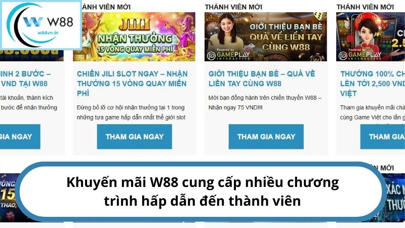 Nền tảng khuyến mãi W88 vô cùng hấp dẫn dành cho bet thủ